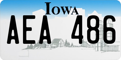 IA license plate AEA486