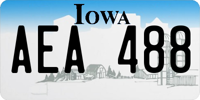 IA license plate AEA488
