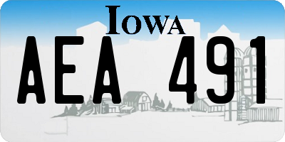 IA license plate AEA491
