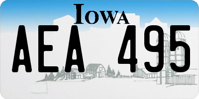 IA license plate AEA495