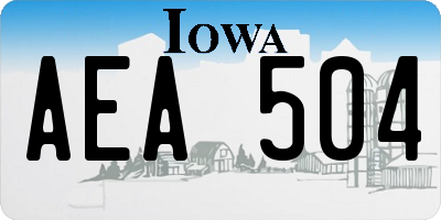 IA license plate AEA504