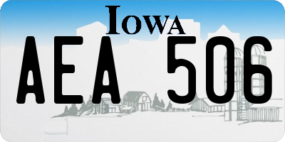 IA license plate AEA506