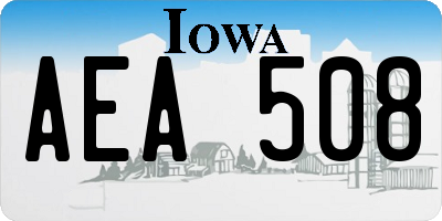 IA license plate AEA508