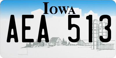 IA license plate AEA513
