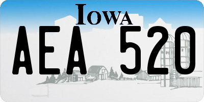 IA license plate AEA520