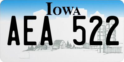 IA license plate AEA522