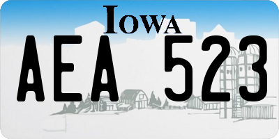 IA license plate AEA523