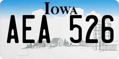 IA license plate AEA526