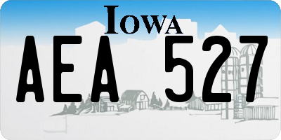 IA license plate AEA527
