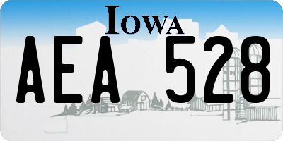 IA license plate AEA528