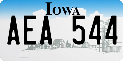 IA license plate AEA544