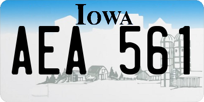 IA license plate AEA561