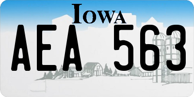 IA license plate AEA563