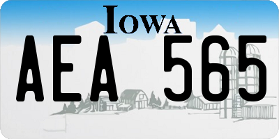 IA license plate AEA565