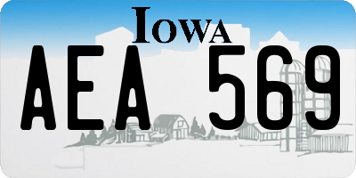 IA license plate AEA569