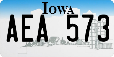 IA license plate AEA573