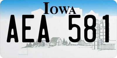 IA license plate AEA581