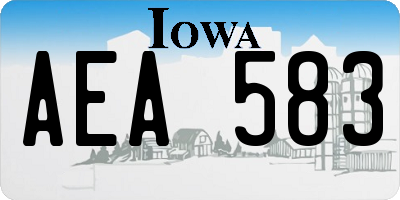 IA license plate AEA583