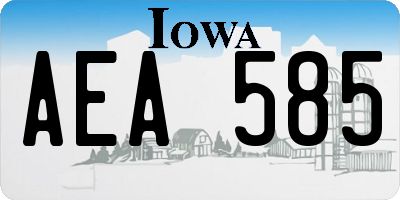 IA license plate AEA585