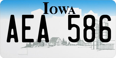 IA license plate AEA586