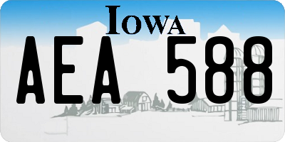 IA license plate AEA588