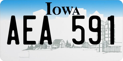 IA license plate AEA591