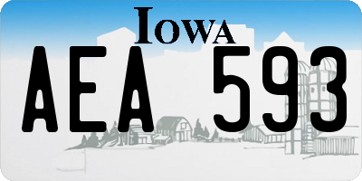 IA license plate AEA593