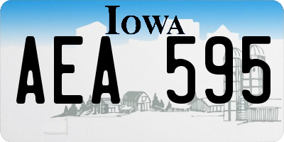 IA license plate AEA595