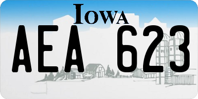 IA license plate AEA623