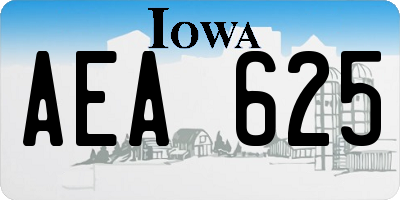 IA license plate AEA625