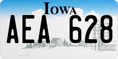 IA license plate AEA628