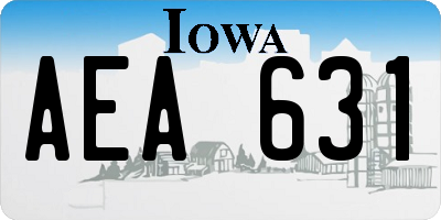 IA license plate AEA631