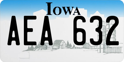 IA license plate AEA632