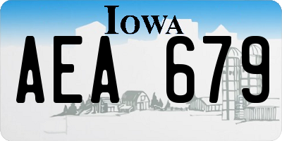IA license plate AEA679