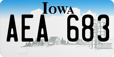 IA license plate AEA683