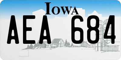 IA license plate AEA684