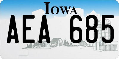 IA license plate AEA685