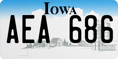 IA license plate AEA686