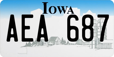 IA license plate AEA687