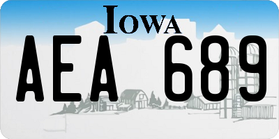 IA license plate AEA689