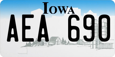 IA license plate AEA690