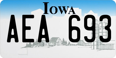 IA license plate AEA693