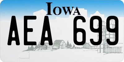 IA license plate AEA699