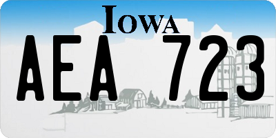 IA license plate AEA723