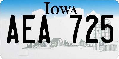IA license plate AEA725