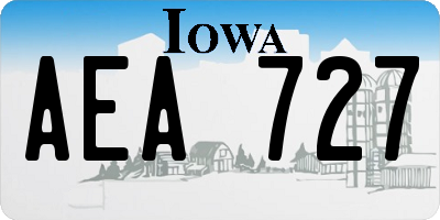 IA license plate AEA727