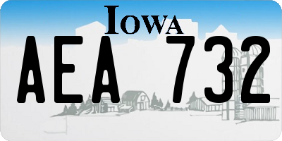 IA license plate AEA732