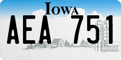 IA license plate AEA751