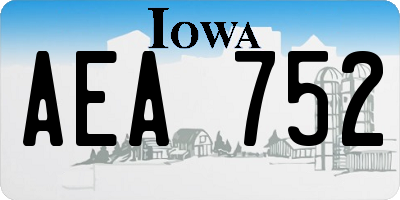IA license plate AEA752