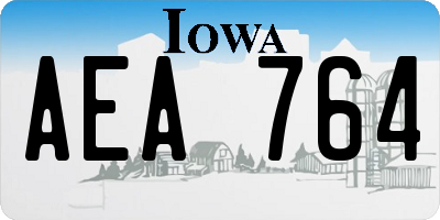 IA license plate AEA764